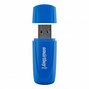 USB 2.0 накопитель Smartbuy 064 ГБ серия Scout Синий (SB064GB2SCB)