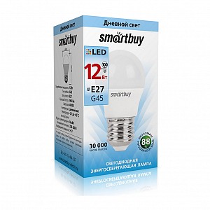 Светодиодная (LED) Лампа Smartbuy-G45-12W/4000/E27 (SBL-G45-12-40K-E27)/100