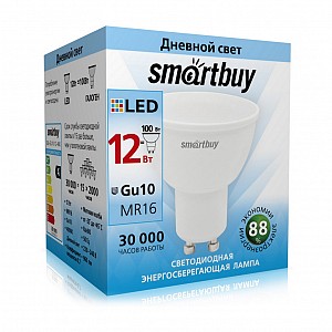 Светодиодная (LED) Лампа Smartbuy-Gu10-12W/4000 (SBL-GU10-12-40K)/100