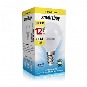 Светодиодная (LED) Лампа Smartbuy-P45-12W/3000/E14 (SBL-P45-12-30K-E14)/100