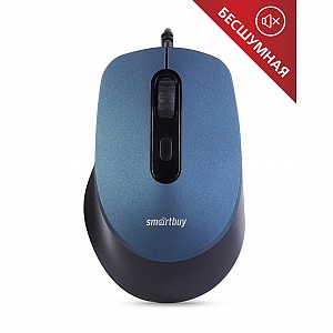Мышь проводная беззвучная Smartbuy серия ONE 265-B синяя (SBM-265-B) / 40
