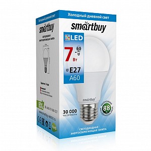 Светодиодная (LED) Лампа Smartbuy-A60-07W/6000/E27 (SBL-A60-07-60K-E27)