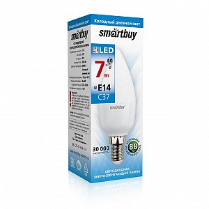 Светодиодная (LED) Лампа Smartbuy-C37-07W/6000 (SBL-C37-07-60K-E14)