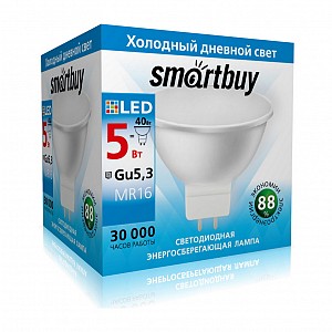 Светодиодная (LED) Лампа Smartbuy-GU5,3-05W/6000 (SBL-GU5_3-05-60K-N)