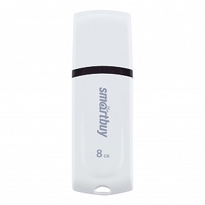 USB 2.0 накопитель Smartbuy 008 ГБ серия Paean Белый (SB8GBPN-W)