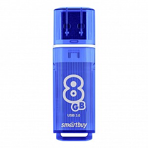 USB 3.0/3.1 накопитель Smartbuy 008 ГБ серия Glossy Тёмно-Синий (SB8GBGS-DB)