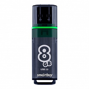 USB 3.0/3.1 накопитель Smartbuy 008 ГБ серия Glossy Тёмно-Серый (SB8GBGS-DG)