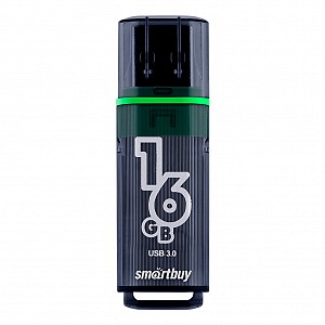 USB 3.0/3.1 накопитель Smartbuy 016 ГБ серия Glossy Тёмно-Серый (SB16GBGS-DG)