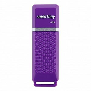 USB 2.0 накопитель Smartbuy 004 ГБ серия Quartz Фиолетовый (SB4GBQZ-V)