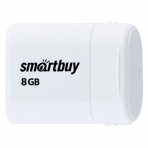 USB 2.0 накопитель Smartbuy 008 ГБ серия Lara Белый (SB8GBLARA-W)