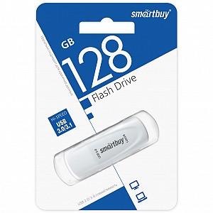 USB 3.0/3.1 накопитель Smartbuy 128 ГБ серия Scout Белый (SB128GB3SCW)