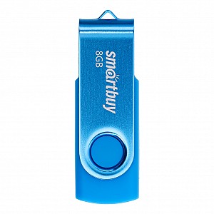 USB 2.0 накопитель SmartBuy 008 ГБ серия Twist Синий (SB008GB2TWB)