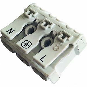 Клемма пружинная соединительная КСП3-L+N, 16A, с монтажными ножками (SBE-sc-3) (цена за упаковку, 50 шт)