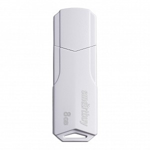 USB 2.0 накопитель Smartbuy 008 ГБ серия Clue Белый (SB8GBCLU-W)