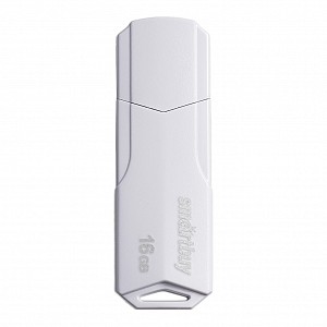 USB 2.0 накопитель Smartbuy 016 ГБ серия Clue Белый (SB16GBCLU-W)