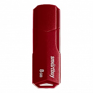 USB 2.0 накопитель Smartbuy 008 ГБ серия Clue Бордовый (SB8GBCLU-BG)