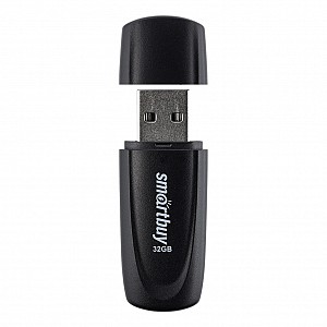 USB 2.0 накопитель Smartbuy 032 ГБ серия Scout Чёрный (SB032GB2SCK)