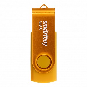 USB 2.0 накопитель Smartbuy 064 ГБ серия Twist Жёлтый (SB064GB2TWY)