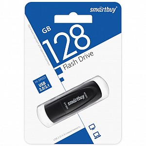 USB 3.0/3.1 накопитель Smartbuy 128 ГБ серия Scout Чёрный (SB128GB3SCK)