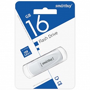 USB 3.0/3.1 накопитель Smartbuy 016 ГБ серия Scout Белый (SB016GB3SCW)