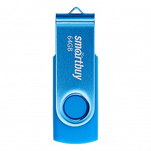 USB 2.0 накопитель Smartbuy 064 ГБ серия Twist Синий (SB064GB2TWB)