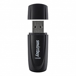 USB 2.0 накопитель Smartbuy 128 ГБ серия Scout Чёрный (SB128GB2SCK)
