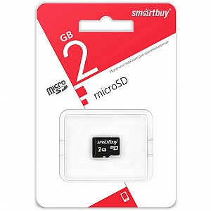 micro SD карта памяти Smartbuy 002 ГБ Class4, без адаптеров