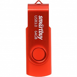 USB 3.0/3.1 накопитель Smartbuy 064 ГБ серия Twist Красный (SB064GB3TWR)