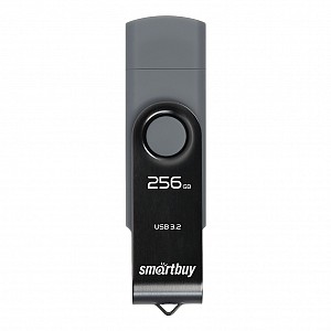 USB 3.0/3.1 накопитель Smartbuy 256 ГБ серия Twist Dual Чёрный/Cерый Type-C/Type-A (SB256GB3DUOTWK)