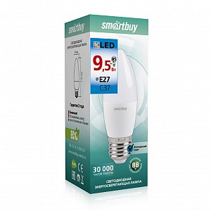 Светодиодная (LED) Лампа Smartbuy-C37-9,5W/6000 (SBL-C37-9_5-60K-E27)