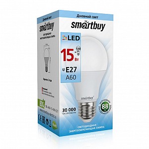 Светодиодная (LED) Лампа Smartbuy-A60-15W/4000/E27 (SBL-A60-15-40K-E27)