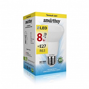 Светодиодная (LED) Лампа Smartbuy-R63-08W/3000/E27