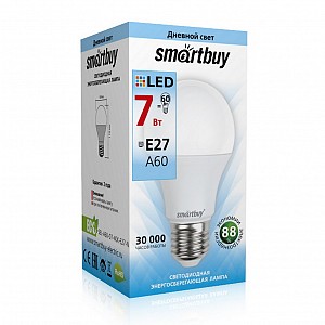 Светодиодная (LED) Лампа Smartbuy-A60-07W/4000/E27 (SBL-A60-07-40K-E27-N)