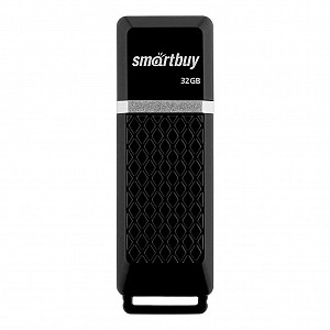 USB 2.0 накопитель Smartbuy 032 ГБ серия Quartz Чёрный (SB32GBQZ-K)