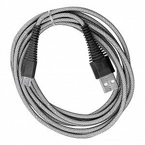 Дата-кабель Smartbuy USB - micro USB, "карбон", экстрапрочный, 1.0 м, до 2А, белый (iK-10n-2 white)