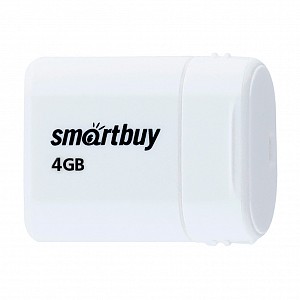 USB 2.0 накопитель Smartbuy 004 ГБ серия LARA Белый (SB4GBLARA-W)