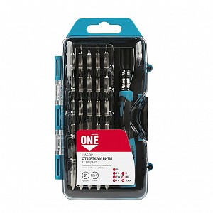 Купить Отвертка с набором бит (насадок) 31 предмет, отвертка, 30 бит, CR-V, Smartbuy One Tools/40