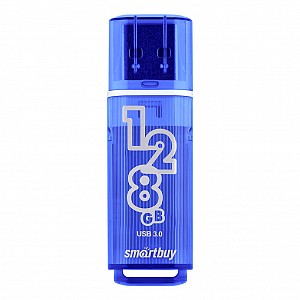 USB 3.0/3.1 накопитель Smartbuy 128 ГБ серия Glossy Тёмно-Синий (SB128GBGS-DB)