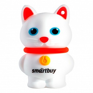 USB 2.0 накопитель Smartbuy 032 ГБ серия Wild Котенок Белый (SB32GBCATW)