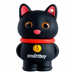 USB 2.0 накопитель Smartbuy 032 ГБ серия Wild Котенок Черный (SB32GBCATK)