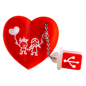 USB 2.0 накопитель Smartbuy 032 ГБ серия Wild Сердце (SB32GBHEART)
