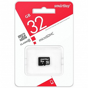 micro SDHC карта памяти Smartbuy 032 ГБ Class10, без адаптеров