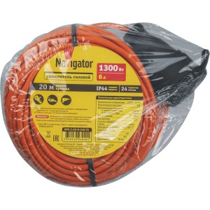 Удлинитель Navigator 93 940 NPE-C-20-X-2x0.75 шнур б/з 20м (Россия)