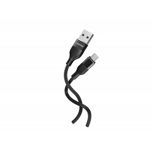 Кабель для зарядки и передачи данных S72 MicroUSB черный, 2.4 А, сил., 1м, Smartbuy (iK-12-S72b)