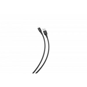 Кабель для зарядки и передачи данных S25 MicroUSB черный, 3А, soarer,TPE,1 м, Smartbuy (iK-12-S25b)