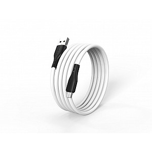 Кабель для зарядки и передачи данных S21 MicroUSB белый, 2.4 А, сил., 1 м, Smartbuy (iK-12-S21bw)