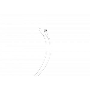 Кабель для зарядки и передачи данных S25 MicroUSB белый, 3А, soarer,TPE, 1 м, Smartbuy (iK-12-S25w)
