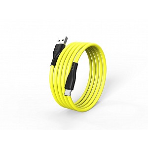 Кабель для зарядки и передачи данных S21 Type C желтый, 3 А, сил., 1 м, Smartbuy (iK-3112-S21by)