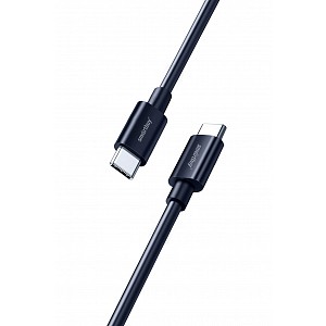 Кабель для зарядки и передачи данных S73 Type C черный, 6А, 60 вт, 1 м, Smartbuy (iK-3112-S73b)