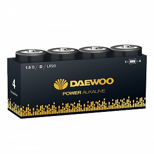 LR20 DAEWOO Power Alkaline Pack-4